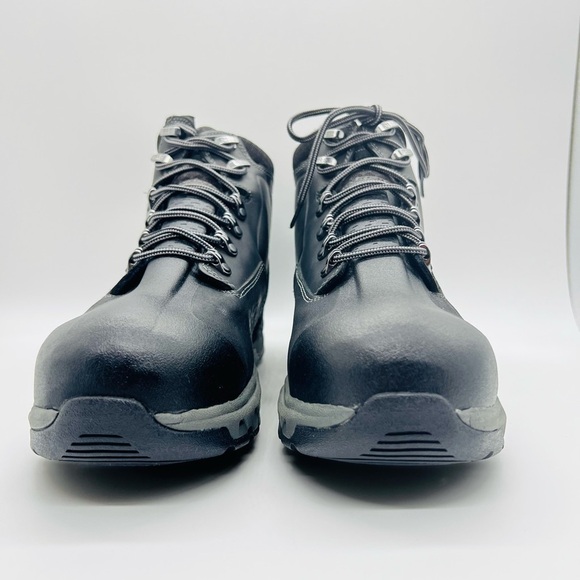 TIMBERLAND PRO 447 STEEL TOE BLACK WORK-BOOTS DOWNDRAFT 6” WATERPROOF NWOT main image 14